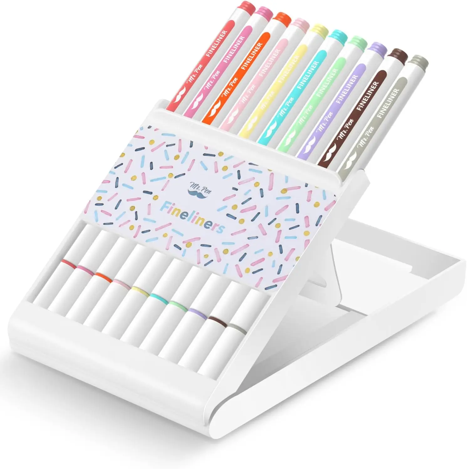 Fine Point Fineliner Pens Set - 10 Vibrant Colors for Journaling, Drawing, and Note-Taking, Smooth Ink, Comfort Grip