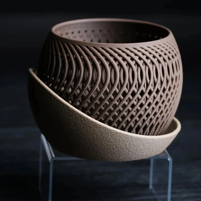 Jardinière d'orchidée imprimée en 3D, Pot succulent polygonal, moderne, minimaliste, artistique, élégant, décoration de balcon, Pot de fleur