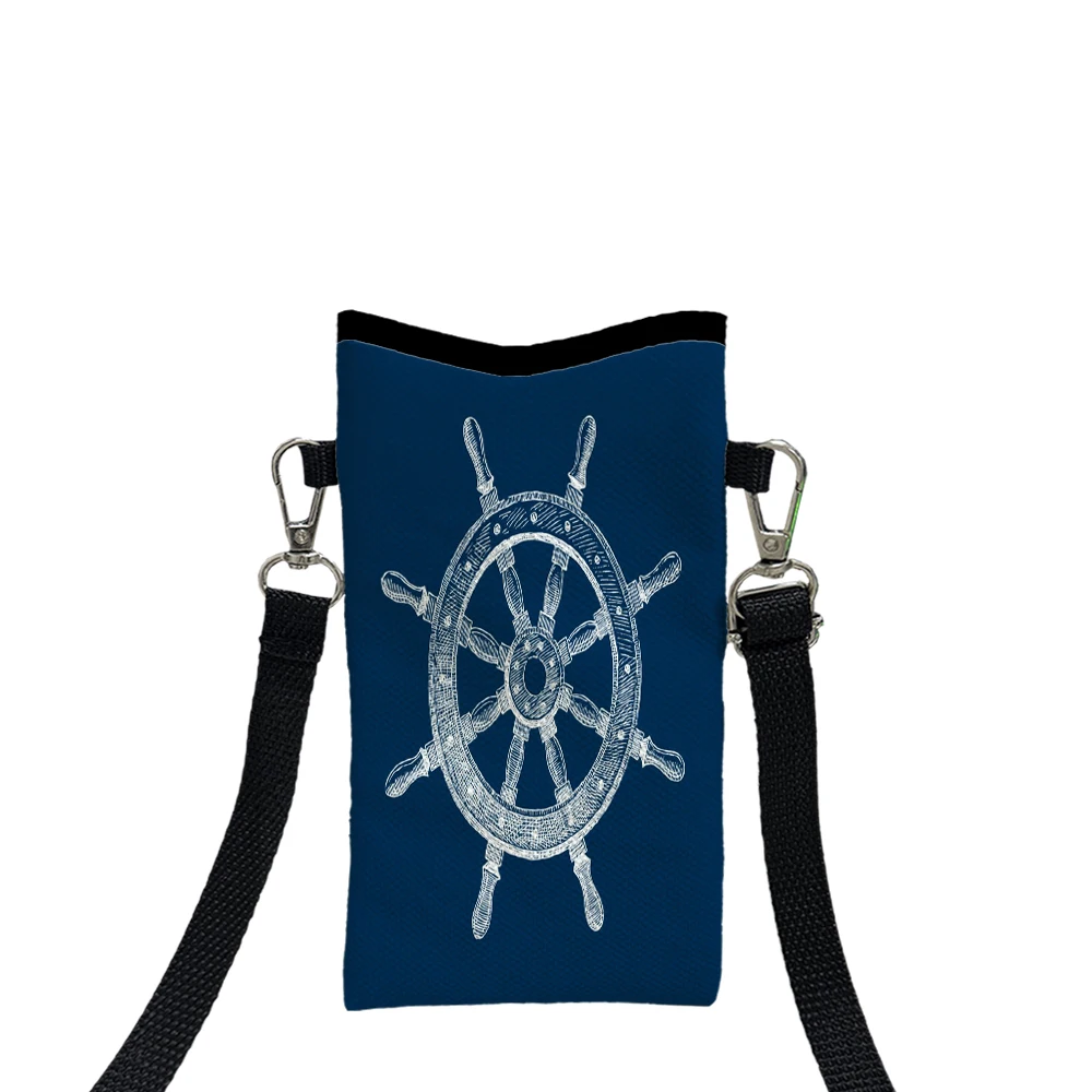 

Nautical Wind Shoulder Bag High Quality Phone Bag with Adjustable Strap, Casual Style Women's Wallet StorageBag8.12