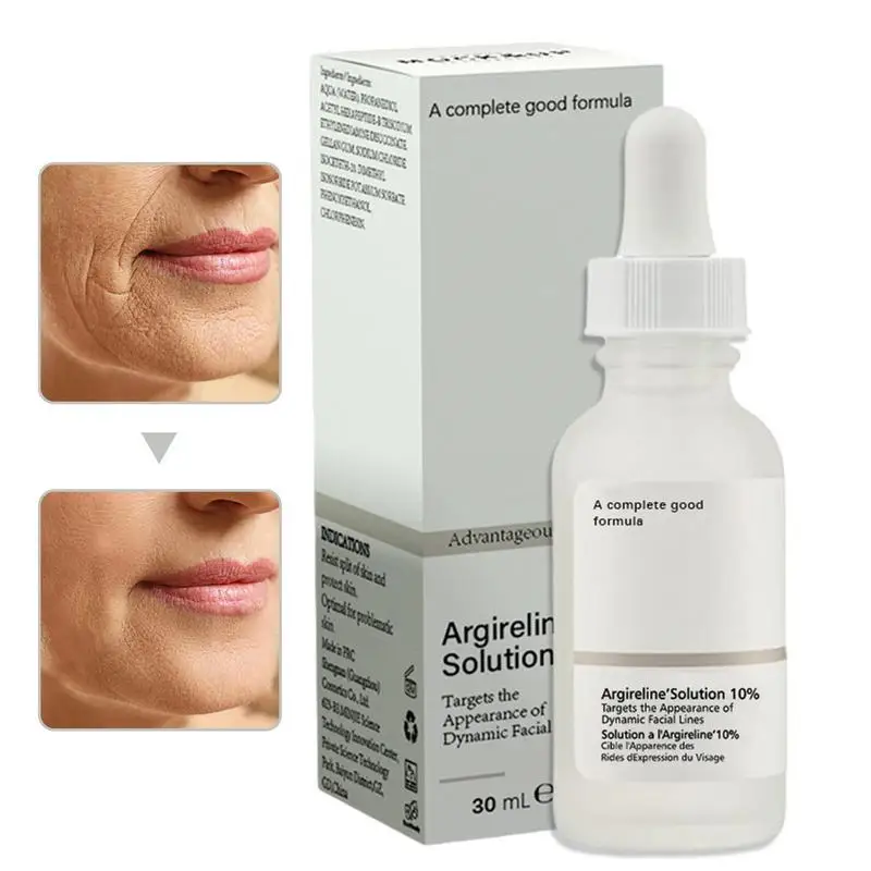 Solution Drops For Face Brightening Moisturizing Argireline Solution Essence 10 Hexapeptide 30ml Natural Non-Irritating Firming