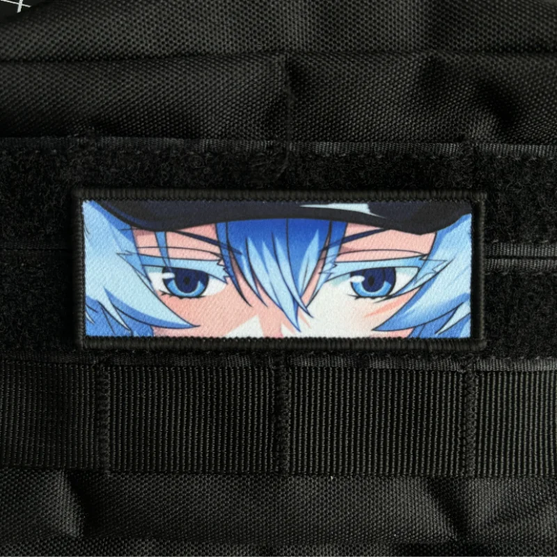 Akame Ga Kill Esdeath Morale Badge Anime Character Eyes Patch Hook and Loop Printing Cartoon Tactical Military Backpack Sticker