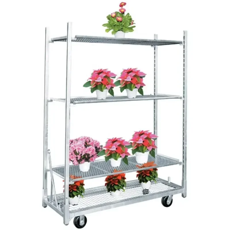 

Impeccable Durable Cross-border Plant Racks Flower Turnover Trolleys For Store Display Seedling Transport Racks Manufac