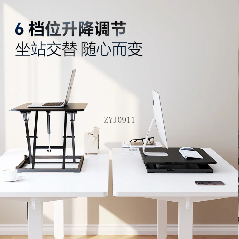 Suporte para notebook em pé, mesa dobrável para computador, rack de elevação ajustável