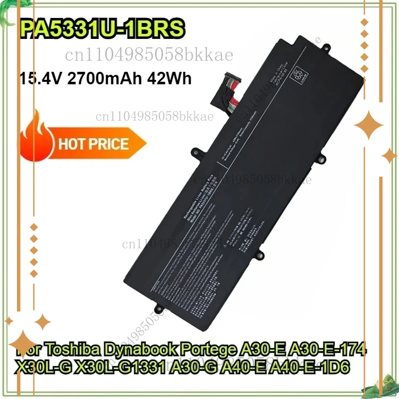 

PA5331U-1BRS Аккумулятор для ноутбука емкостью 2700 мАч для Toshiba Dynabook Portege A30-E A30-E-174 X30L-G X30L-G1331 A40-E-1D6 A30-G A40-E