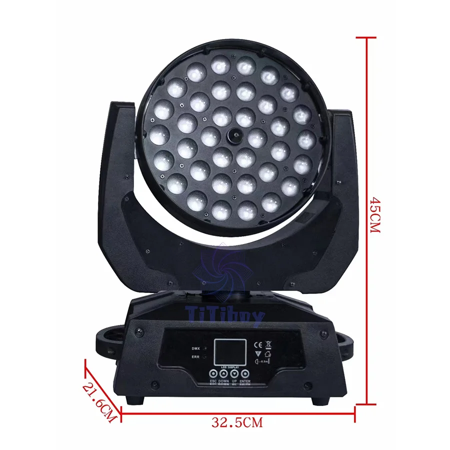 Imagem -06 - Led Moving Head Light Zoom Wash Rgbwa uv Lira Dmx512 36x18w 112 Pcs 1-12pcs