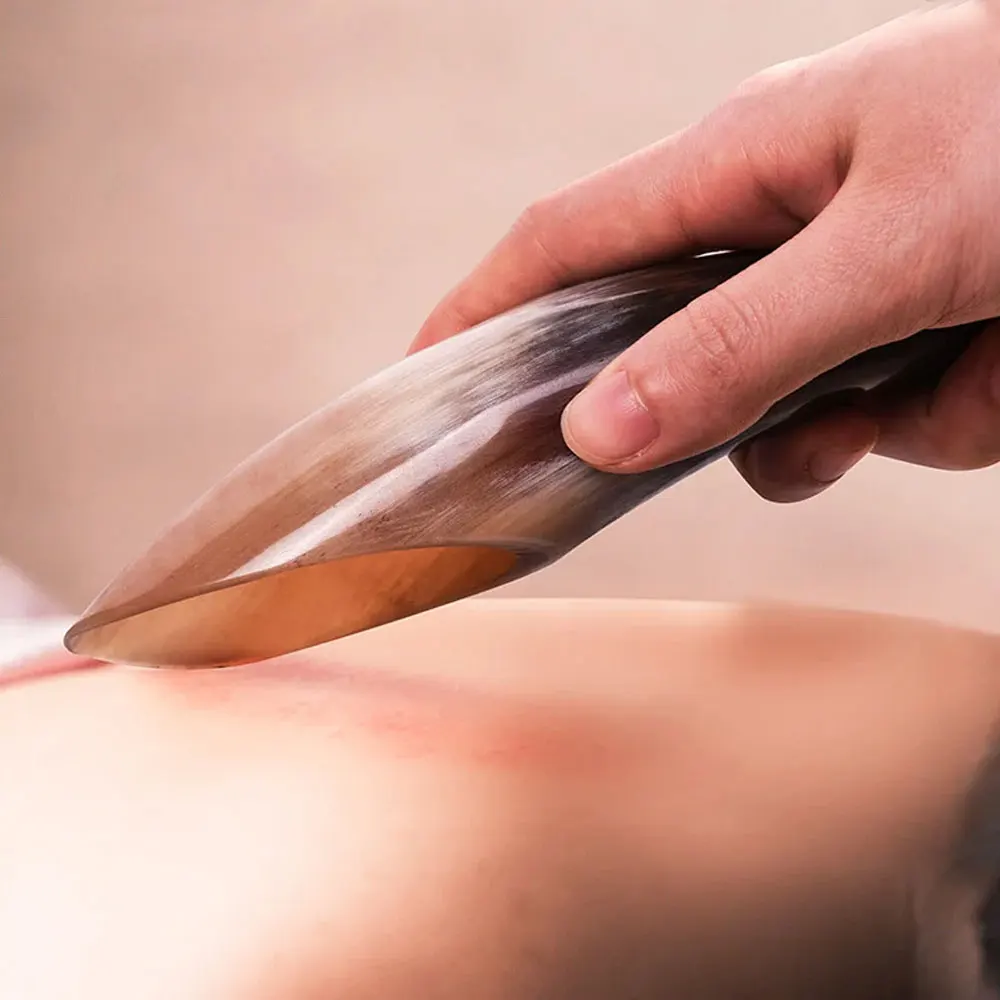 

1 шт., натуральный рог буйвола, без стресса, массажный инструмент Гуаша, иглоукалывание, спа-терапия, массажер Гуа Ша, скребковая доска, здравоохранение