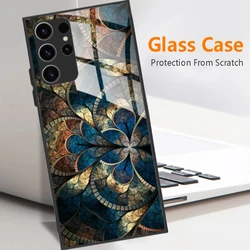 For Samsung Galaxy S24 Ultra Case Hard Tempered Glass Back Cover Phone Cases For Samsung S24 Plus Galaxy S 24 S24+ Soft Fundas