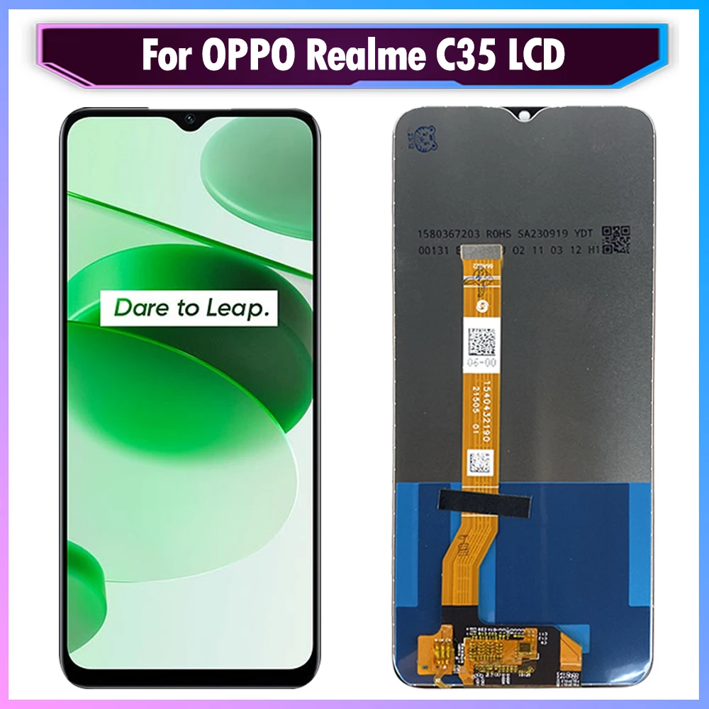 6.6 "الأصلي ل ممن لهم Realme C35 LCD RMX3511 عرض مجموعة المحولات الرقمية لشاشة تعمل بلمس استبدال إصلاح أجزاء