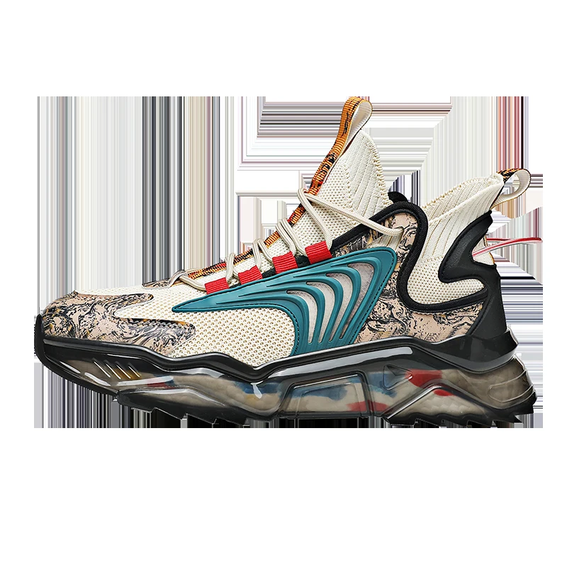 

Small niche design, Blade Warrior men's shoes, retro camouflage trend, high top shoe machine, stylish, thick soled casual shoes