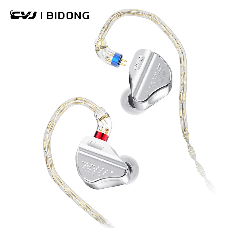 CVJ 1DD + 7BA سماعات أذن سلكية هجينة داخل الأذن سماعات موسيقى 2pin 0.78 HiFi IEMs سماعات أذن لمراقبة الصوت عالية الدقة