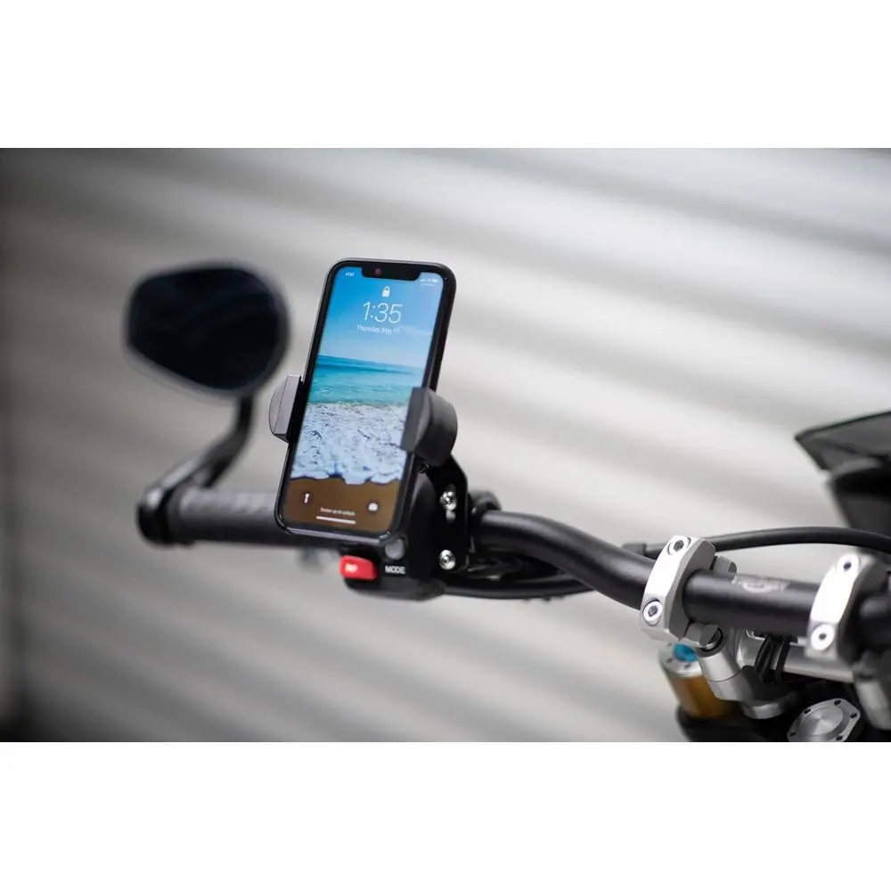 حامل عالمي للتحكم في الدراجات النارية 4-31001-B-TechGripper - حامل الأكثر الاعتمادًا للهواتف مع أو بدون حافظة! - إضافي #3