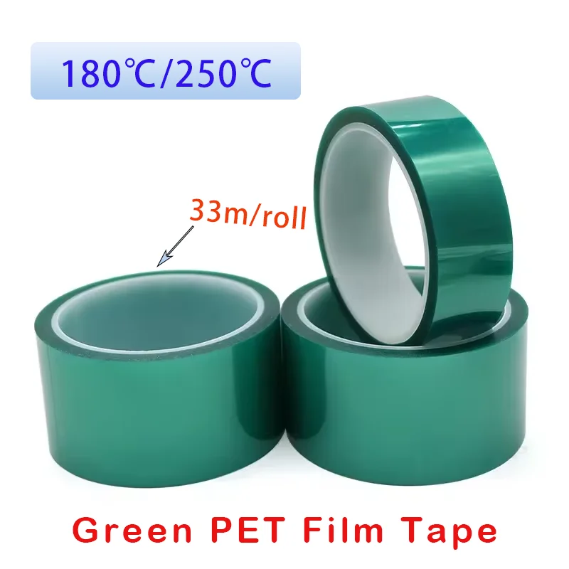 

1/3/5pcs PET Film Tape 3mm ~ 100mm Green Heat Resistant Shielding Tapes PCB Solder SMT Plating Shield Insulation Protection