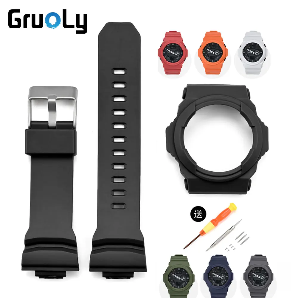 Boîtier de Bracelet de montre pour Casio G-SHOCK GA-150 GA-300 GA-310 GLX-150, bande de caoutchouc en résine spéciale, accessoires de coque de protection