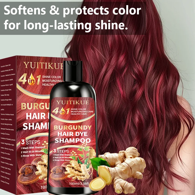 YUITIKUE Burgundy Hair Dye Sha - огляд і ціна Hair Care Natural Ingredients