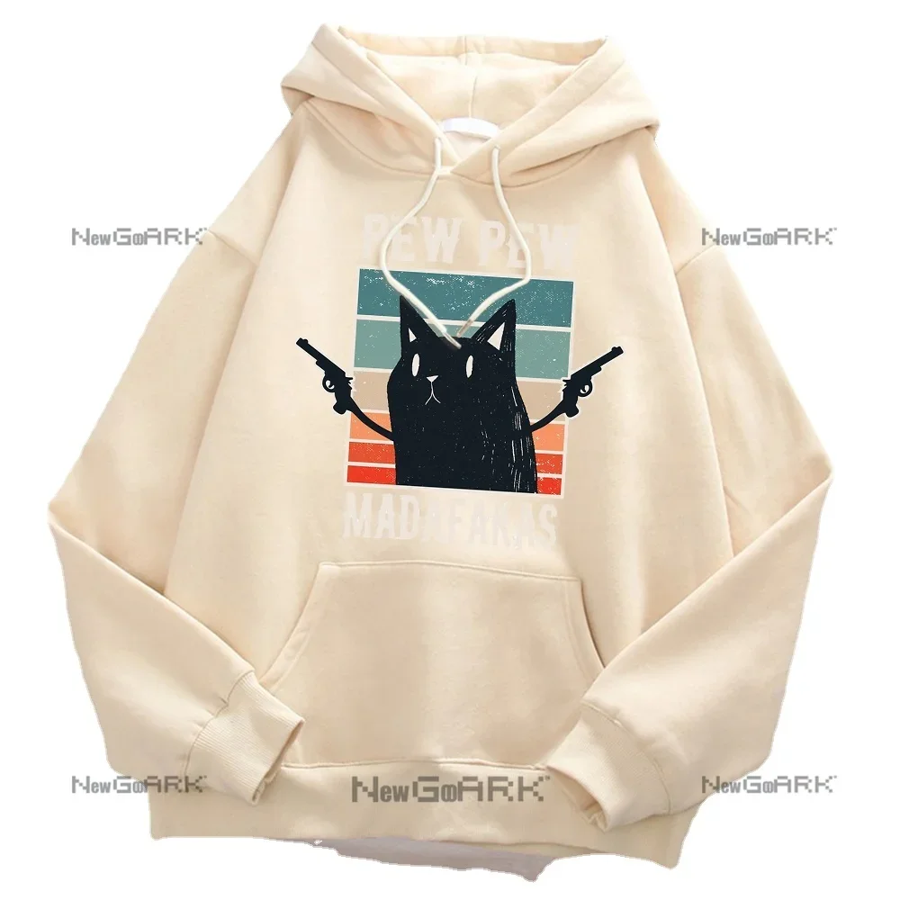 Hiphop Crewneck Hoody Herfst Eenvoudige Top Vrouwelijke Kerkbank Madafaks Schattige Grappige Prints Hoodies Heren Warme Hoodie