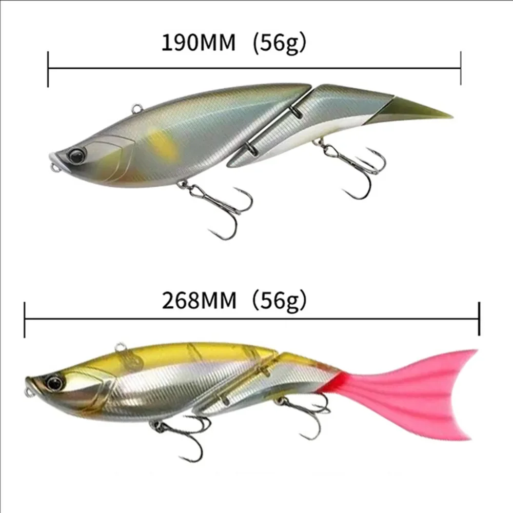 2 Joint Swimbait 190mm 56g Wobbler Floating Fishing Lure Big Bait for Pike Bass Fishing Tackle Megabass Minnow  for Predator