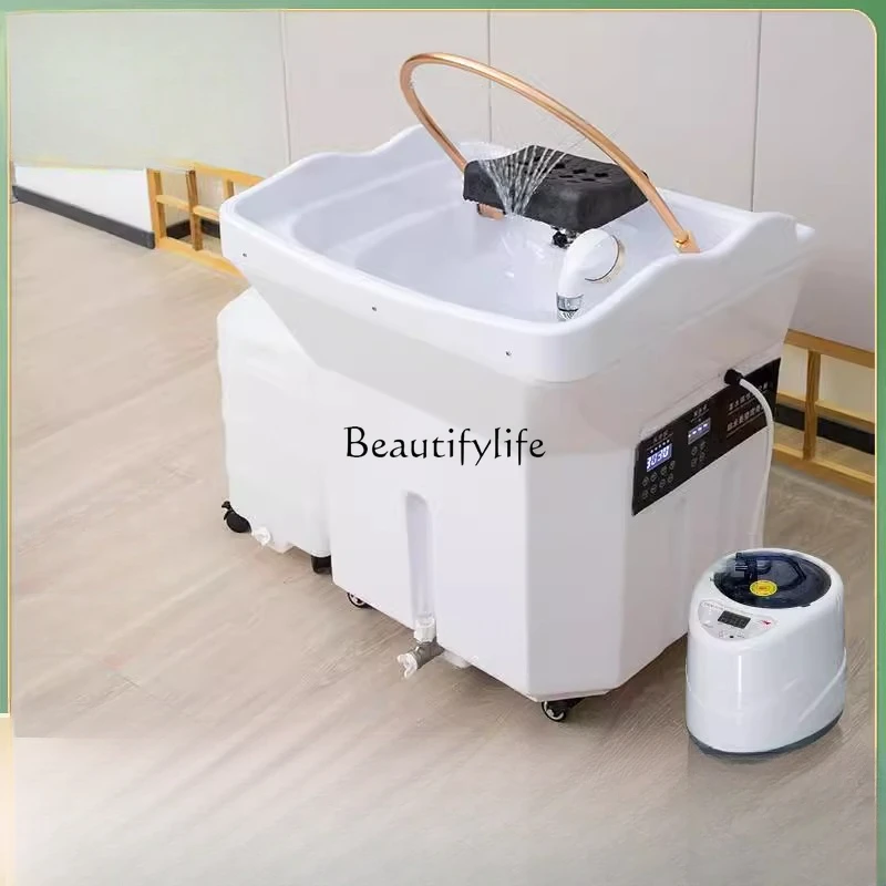 Movable head therapy device Water circulation fumigation Barber shop No need to connect to the water shampoo basin