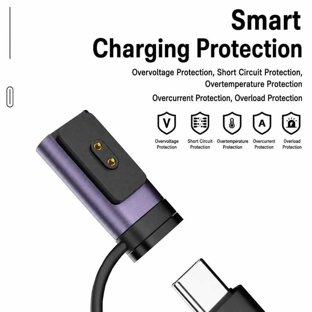 N52 Magnetic Magnetic Charging Adapter Aluminum Alloy USB-C Converter for Xiaomi Smart Band 8/9/10/Pro/Redmi Watch 4/5