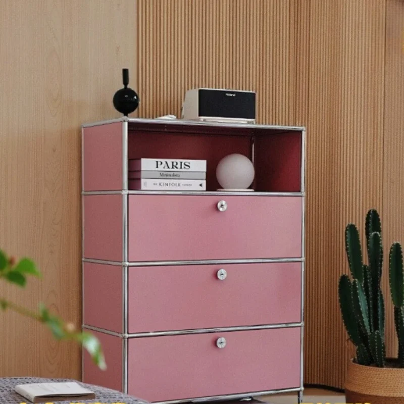

living room cabinets Cabinet tv stand Modern minimalist modular combination locker stainless steel locker Storage locker Dresser