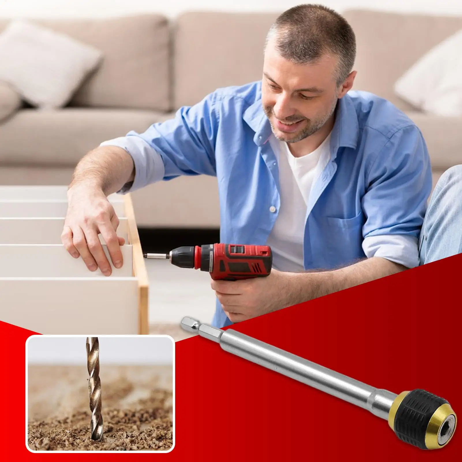 

Drill Bit Extension Holder Hexagonal Handle Extension Rod Quick Release Adapter Electric Tool Accessories For Home Improvement