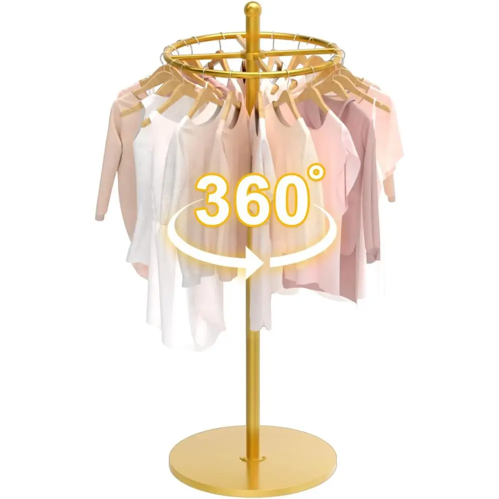 

Напольная вращающаяся вешалка для одежды, портативная демонстрационная стойка для розничной торговли или для подвешивания одежды в спальнях, бутиках