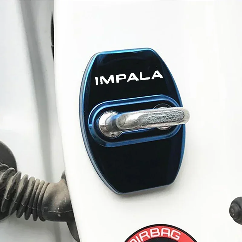 4PCS Stainless Steel Door Lock Cover for Chevrolet IMPALA Logo Anti Rust Protect Case Interior Styling Auto Accessories - view 3