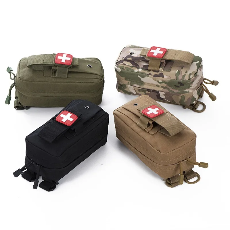 Tactical Molle First Aid Kit, Portable Nylon Medical Pouch Waist Bag, Outdoor Emergency Survival Medical Storage Bag for Camping