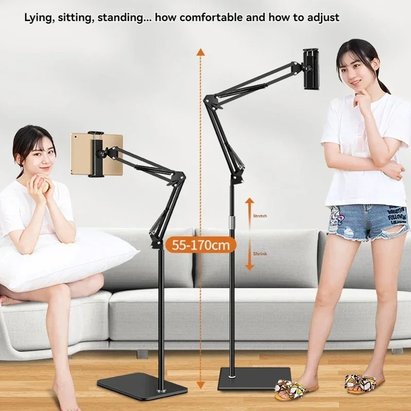 NEW Mobile Phone Stand Floor-standing Bed Live Streaming IPad Tablet Shooting Video Photo Multi-functional Telescopic Support Sh