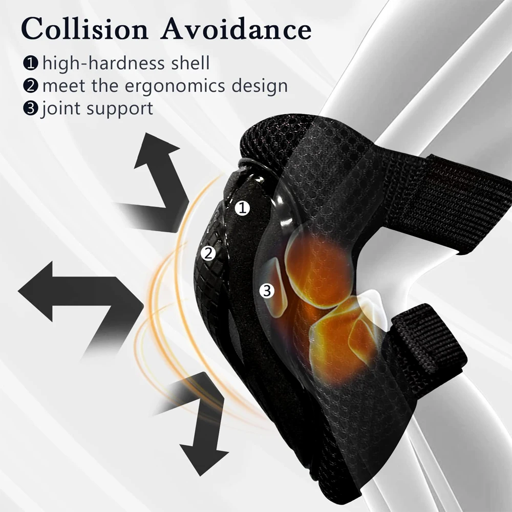 6Pcs/Set Kids/Youth Protective Gear Set,Knee Pad Elbow Pads Wrist Guard Protector 6 in 1 Protective Gear Set for Scooter Skating