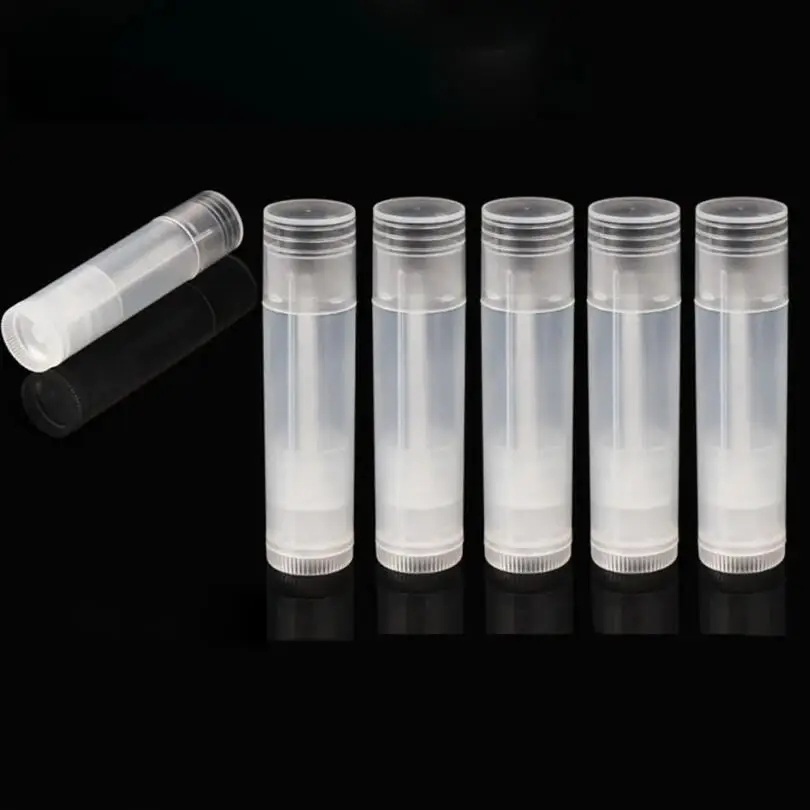 5g White Pink Empty Lip Balm Tubes PP Lipstick Container Handmade Cosmetic Packing bottle