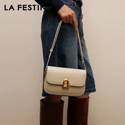 LA FESTIN Original New 2024 Women's bag Luxury Products Leather Bag Crossbody Shoulder Bag Ladies Handbag