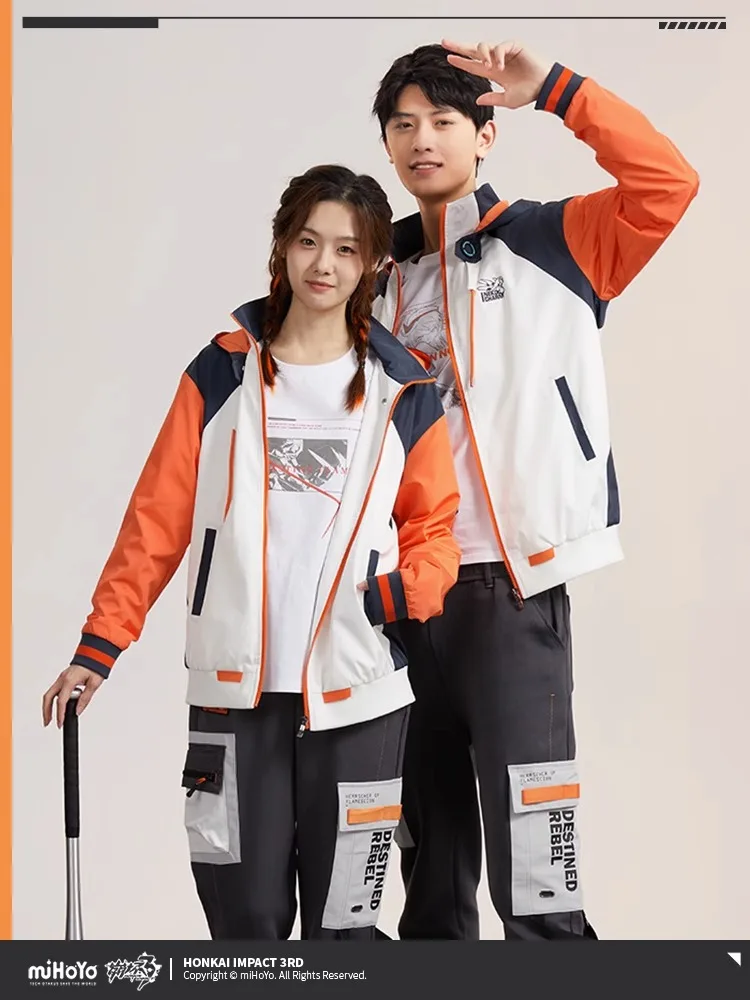 Official Genuine Honkai Impact 3 Kiana Kaslana Doujin Reburn Jacket Coat Couple Lost Traveler Kiana Spring and Autumn Season Top