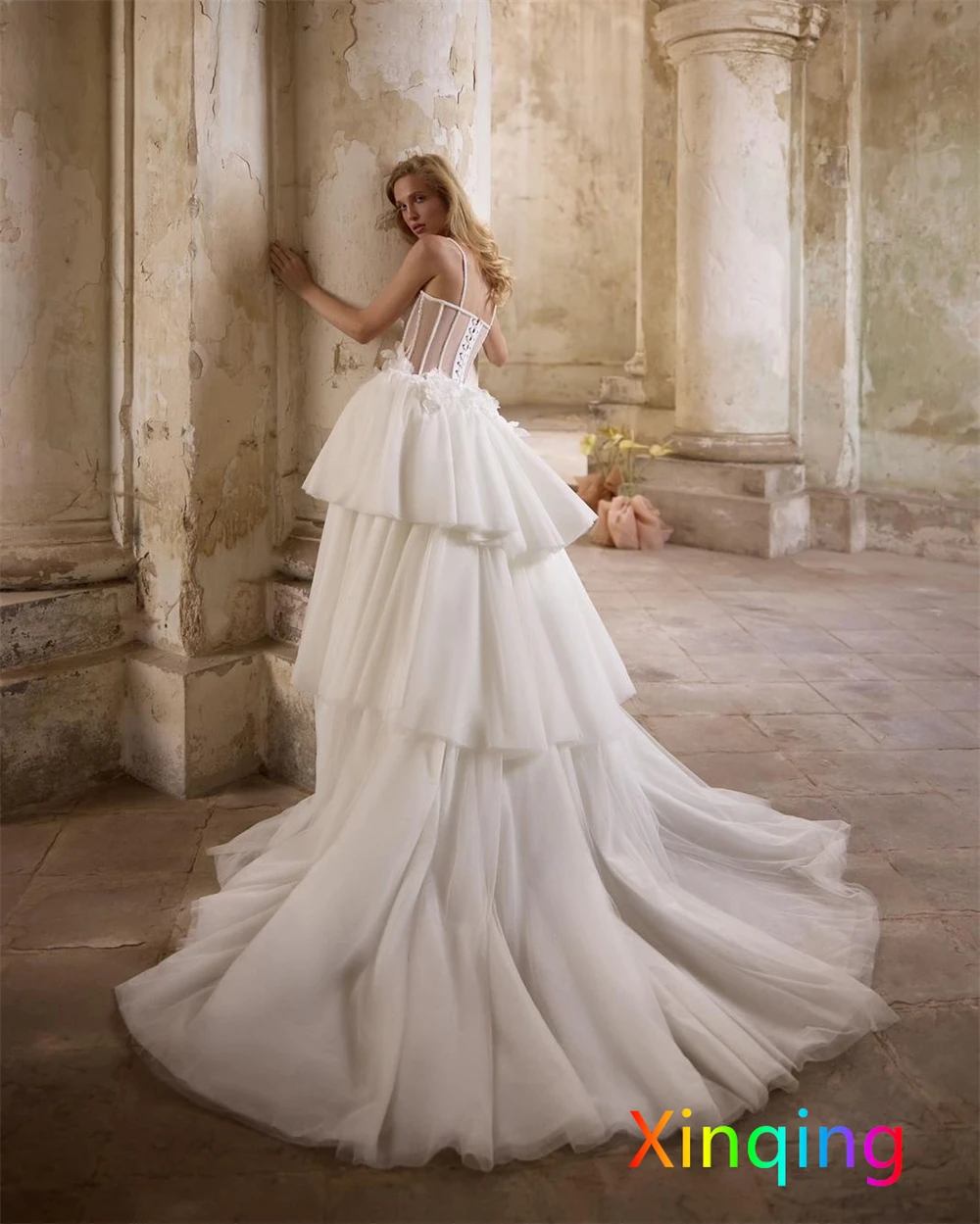 Customized Simple White Sweetheart Heavy Industry Wedding Dresses	Luxury Long Dresses Earthy Wedding Dress Wedding Dress