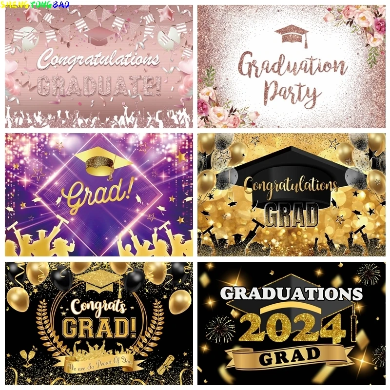 

Фон для фотосъемки счастливого выпускного класса 2024, поздравления, выпускной вечер, поздравления, выпускники, фотофон, реквизит