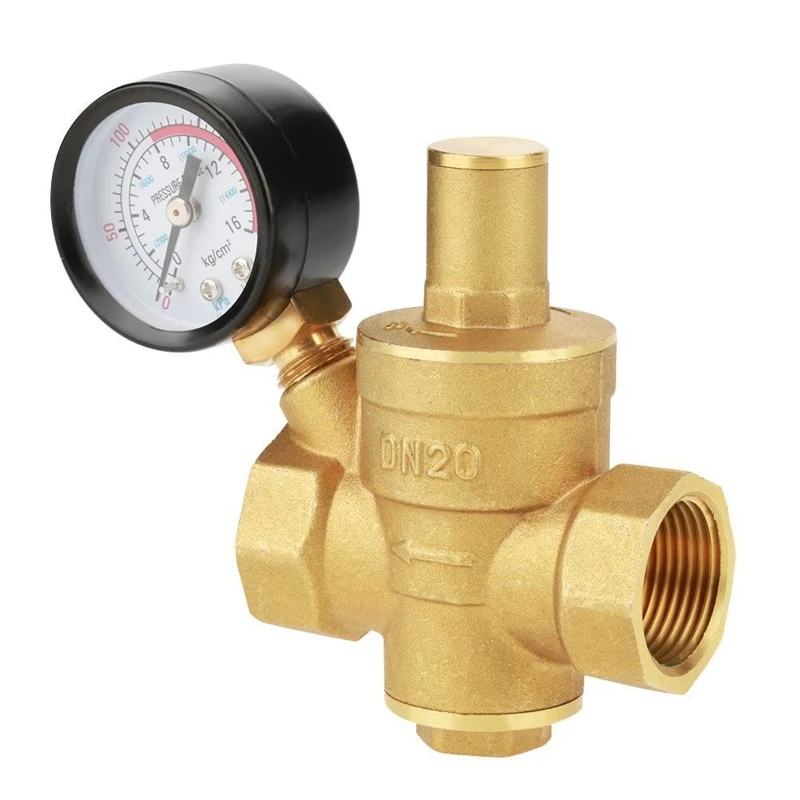 

DN20 Adjustable Pressure for Valve Regulator Brass Pressure Reducing for Valve f Dropship