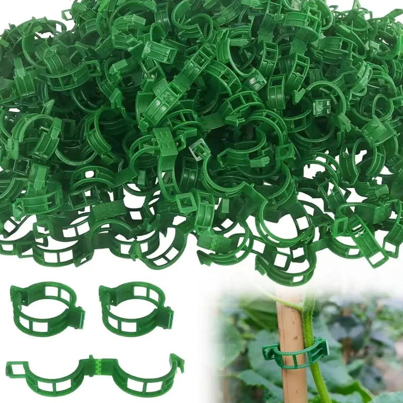 50-200Pcs Plant Support Clips Reusable Plastic Connects Vine Fixing Clip Tomato Grape Vegetable Plants Holder Buckle Garden Tool