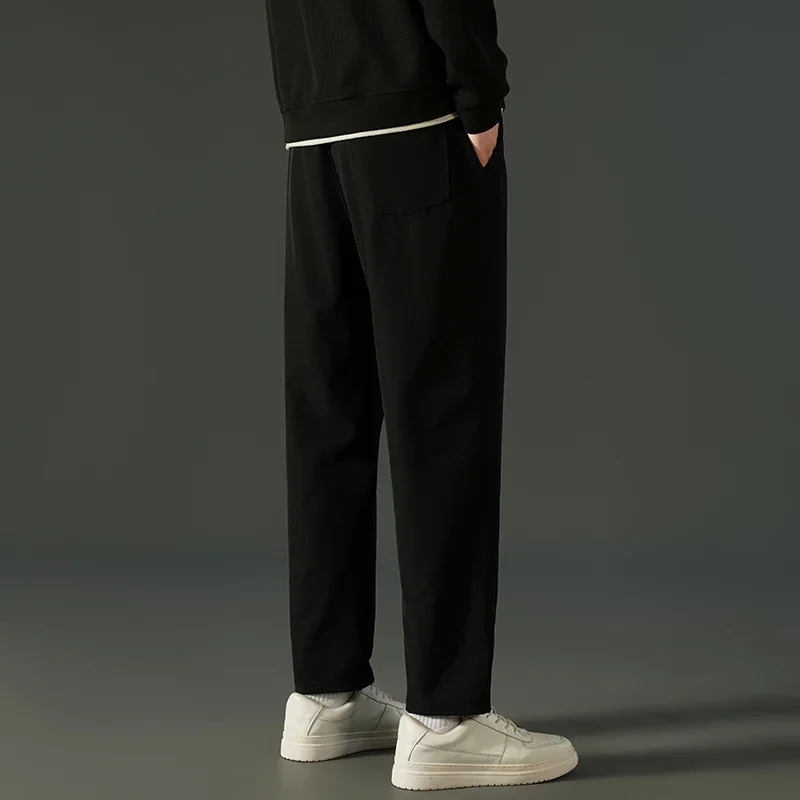 【Free Shipping】7XL 8xl Oversized Men's Casual Pants Spring Autumn Fashion Handsome Straight Slim Solid Color Simple Trousers