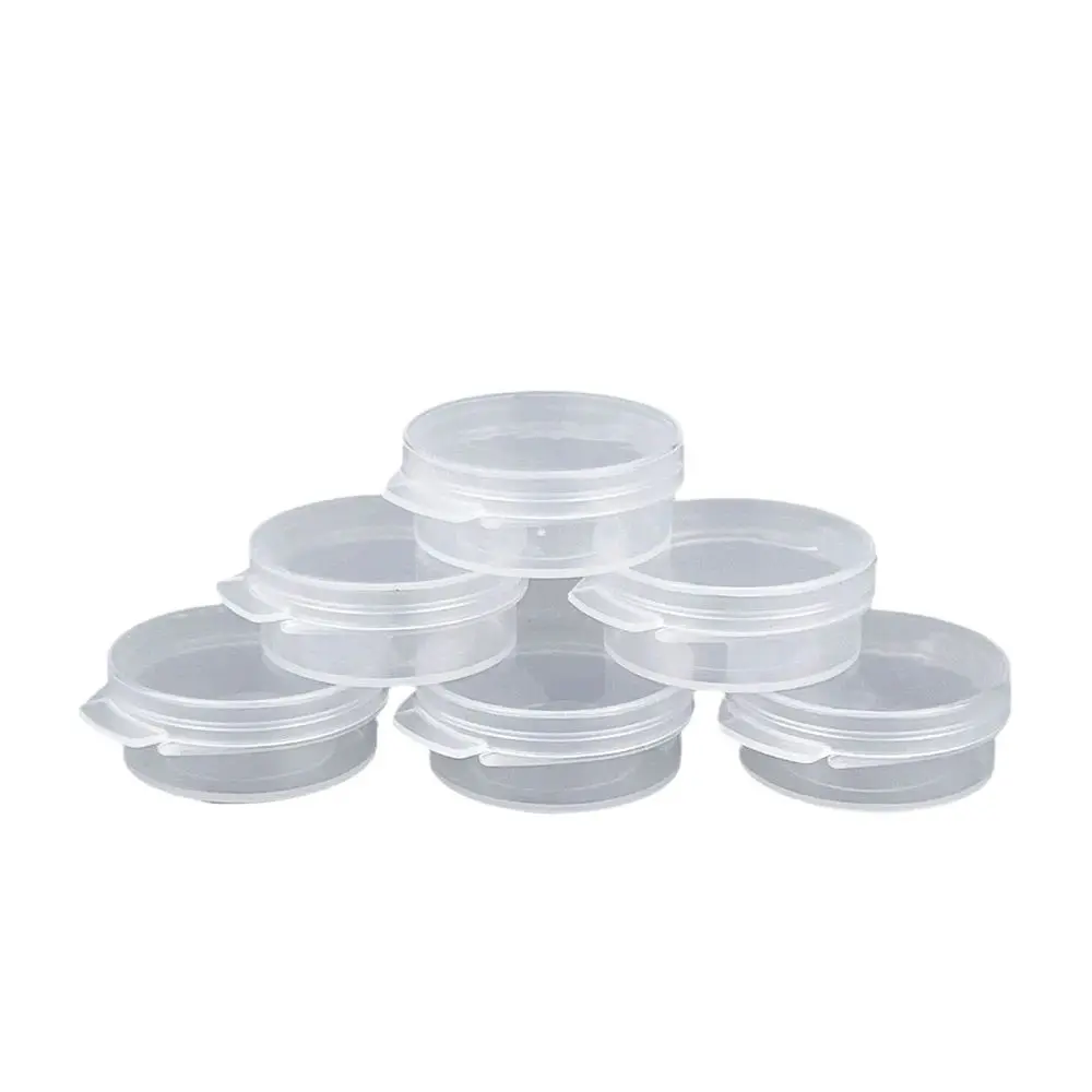 Mini pot de crème à paillettes en plastique transparent, boîte de rangement d\'accessoires portables, boîte de peinture Fmovies-Top, petit conteneur