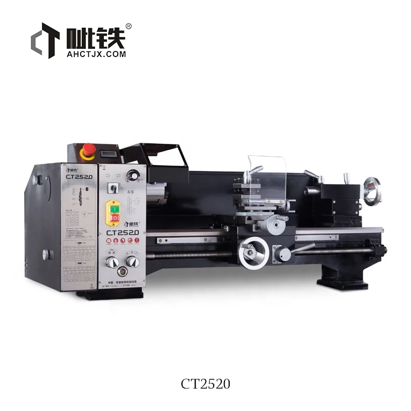 Manuelle Mini-Tischdrehmaschine CT2520, kleiner Maschinenpreis mit variabler Geschwindigkeit, Drehmaschine für Metall