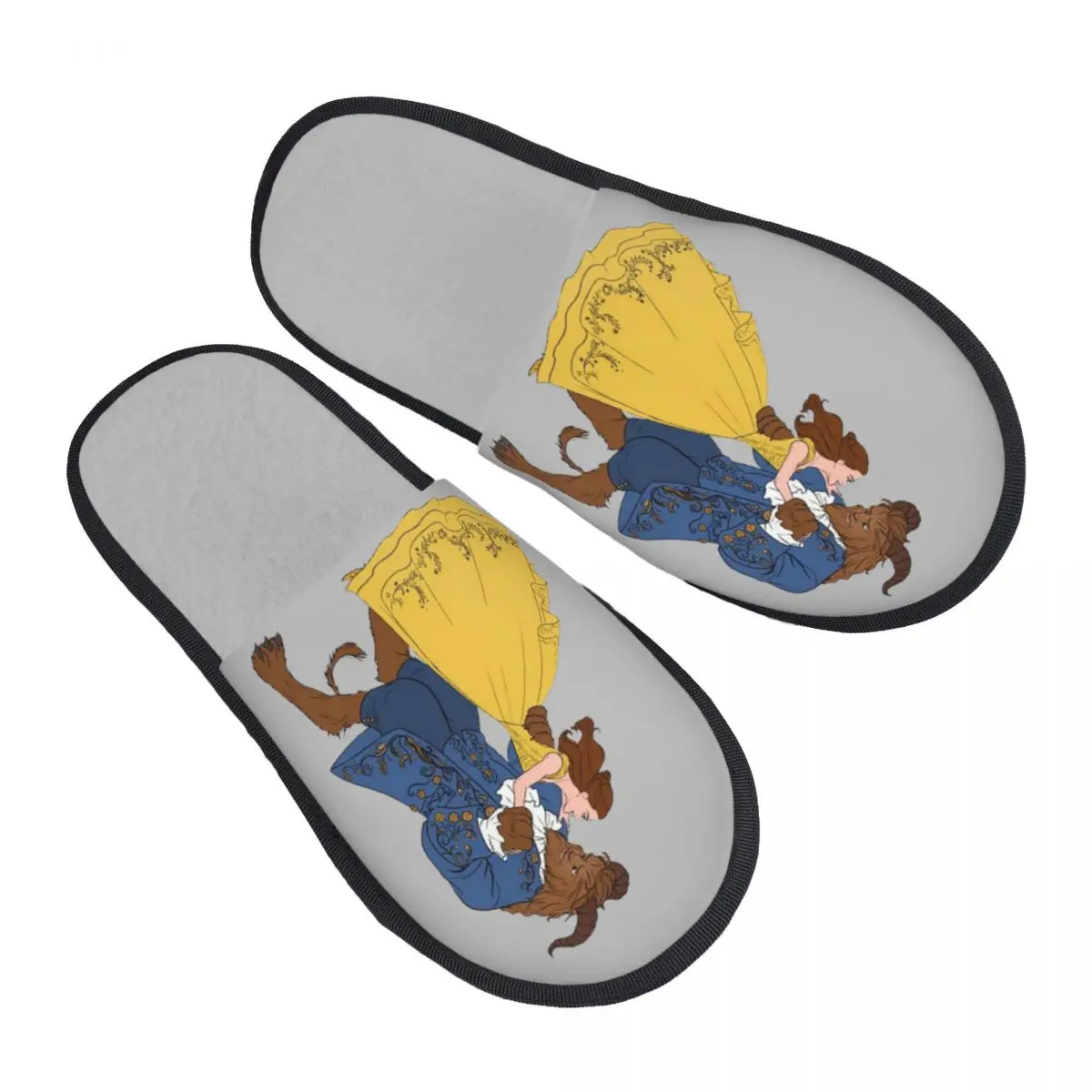 

Удобные тапочки из пены с эффектом памяти «Красавица и Чудовище» для женщин, домашняя обувь для спальни