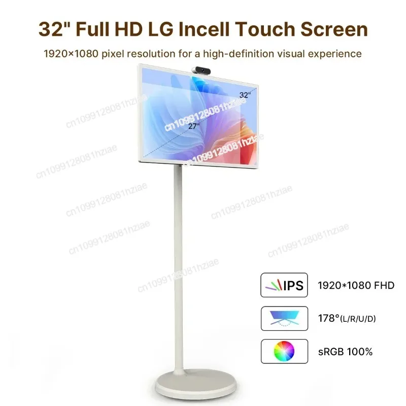 

New 32 Inch Floor Standing Intelligent Touch Screen Android System/mobile TV/home/8+128GB/AI Voice Remote Control with Optional