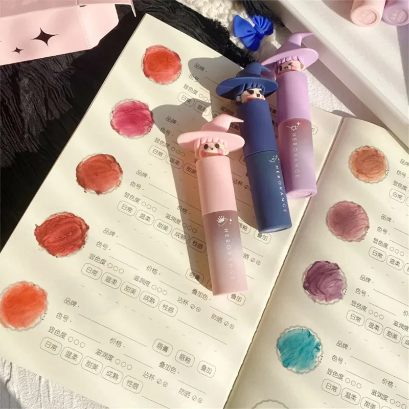 Soft Mist Lip Glaze Matte Blue Lip Gloss Waterproof Lasting Nude Velvet Lipstick Painted Makeup Halloween