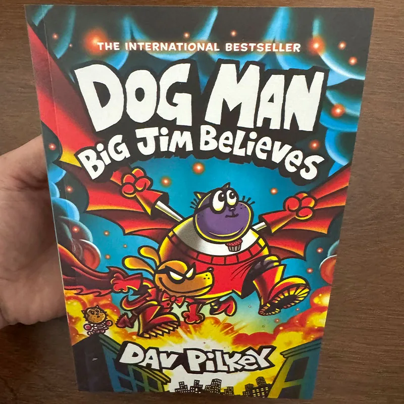 Dog Man #14 Big Jim Believes Hardcover Kids Story Book Engli