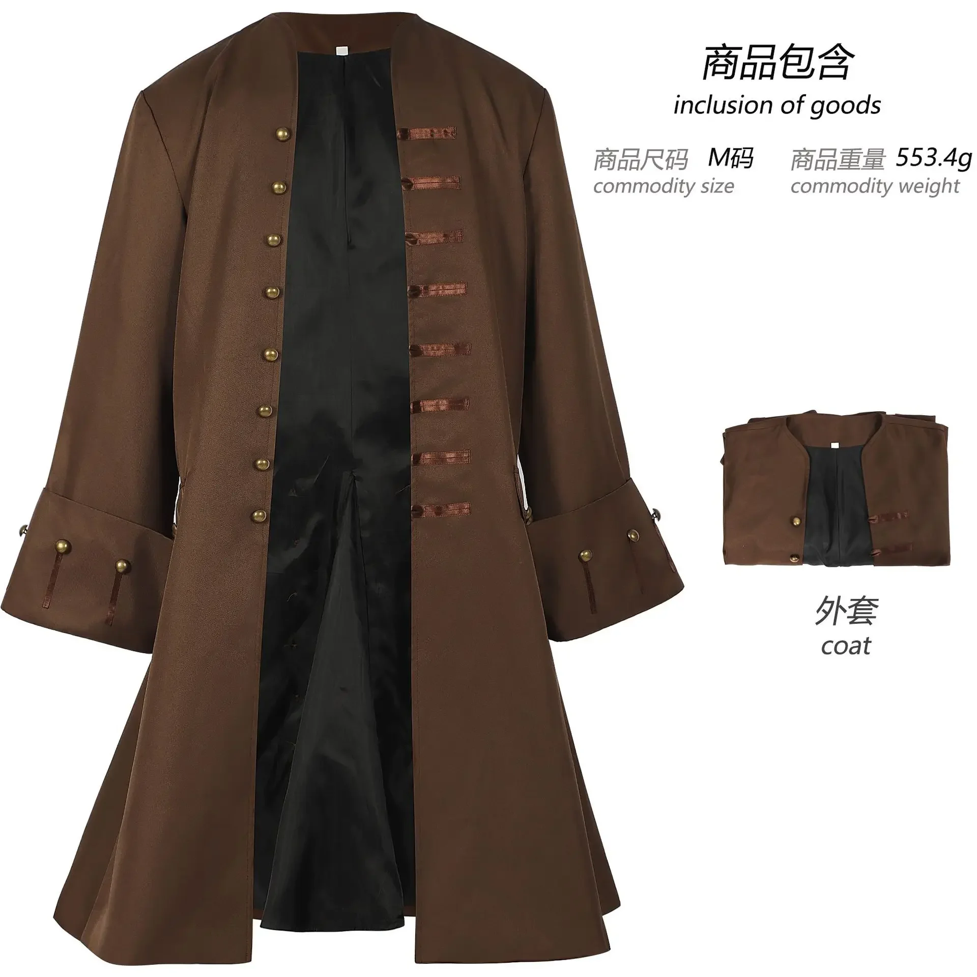 Halloween Medieval Costume Women Cosplay Renaissance Pirate Cosplay Jacket Knight Men Vintage Carnival Party Costumes