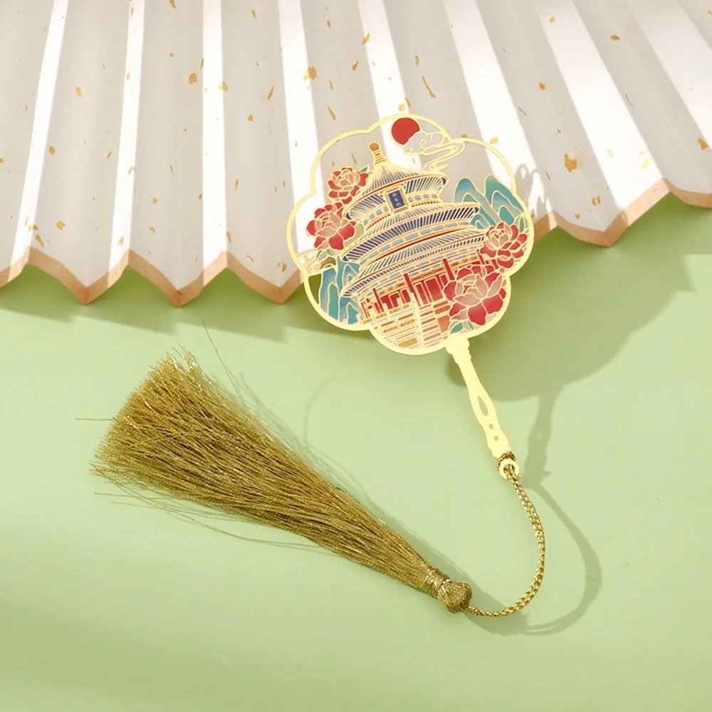 علامة مرجعية معدنية ثقافية لمنطقة المناظر الطبيعية الخلابة الصينية، تذكار مطبوع بالألوان الكلاسيكية، هدية عيد ميلاد رائعة على الطراز الوطني