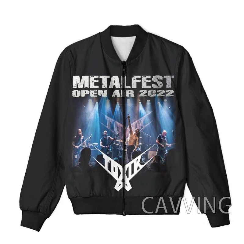 Cavving 3d impresso toxik rock zíper bombardeiro jaquetas casaco masculino zip up jaquetas para mulher/homem