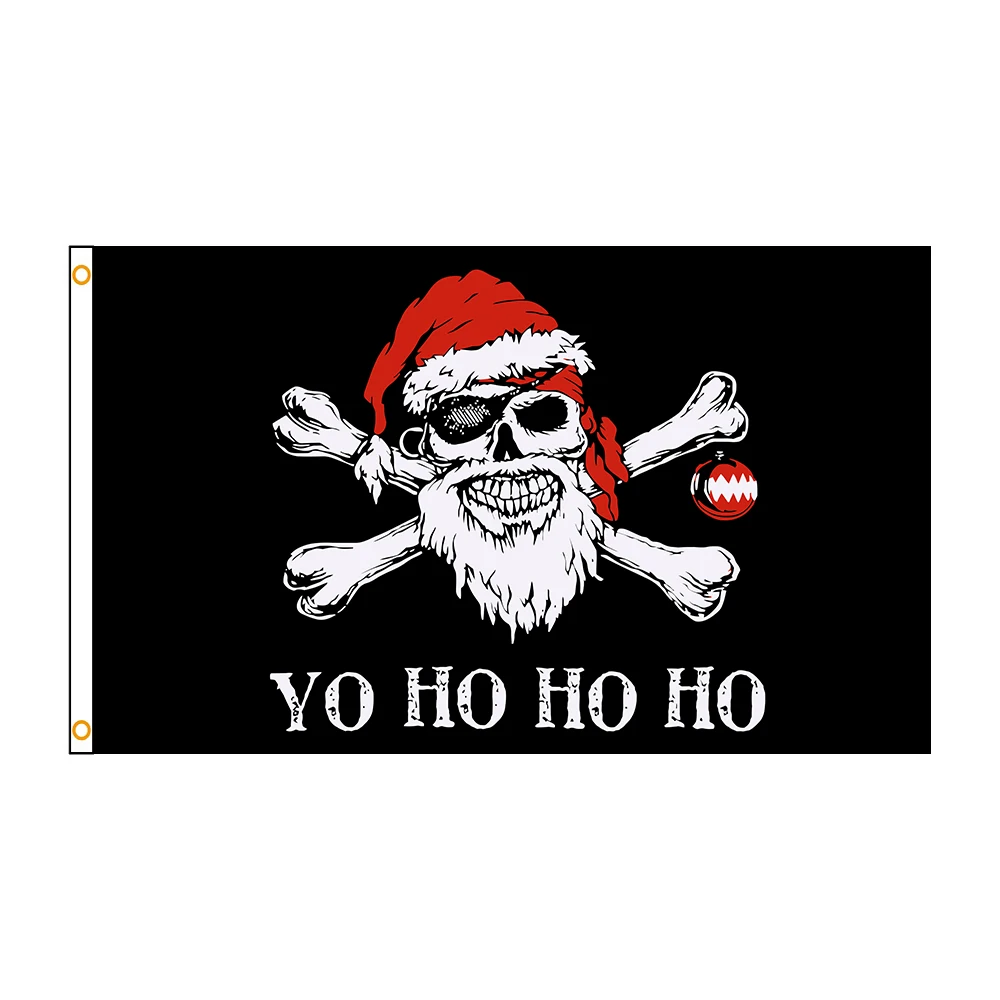 90x150cm Jolly Roger Christmas Pirate Flag Polyester Printed Indoor and Outdoor Decoration Banner FLAGLAND