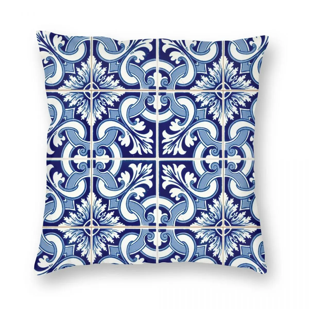 Azulejo Lisbon Azulejos Lisboa غطاء وسادة مربع وسادة رمي وسادة للمنزل أريكة غرفة المعيشة