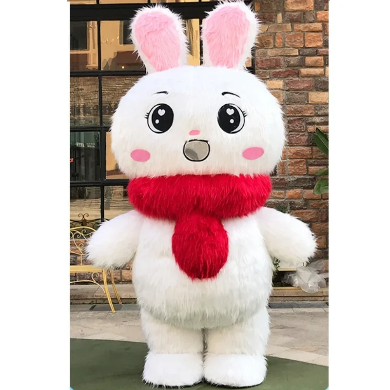 2m/2.6m Inflatable Rabbit Red,white,yellow,gray Mascot Suit Costume Adult Rabbit Cosplay Dress for Entertanments Party Christmas