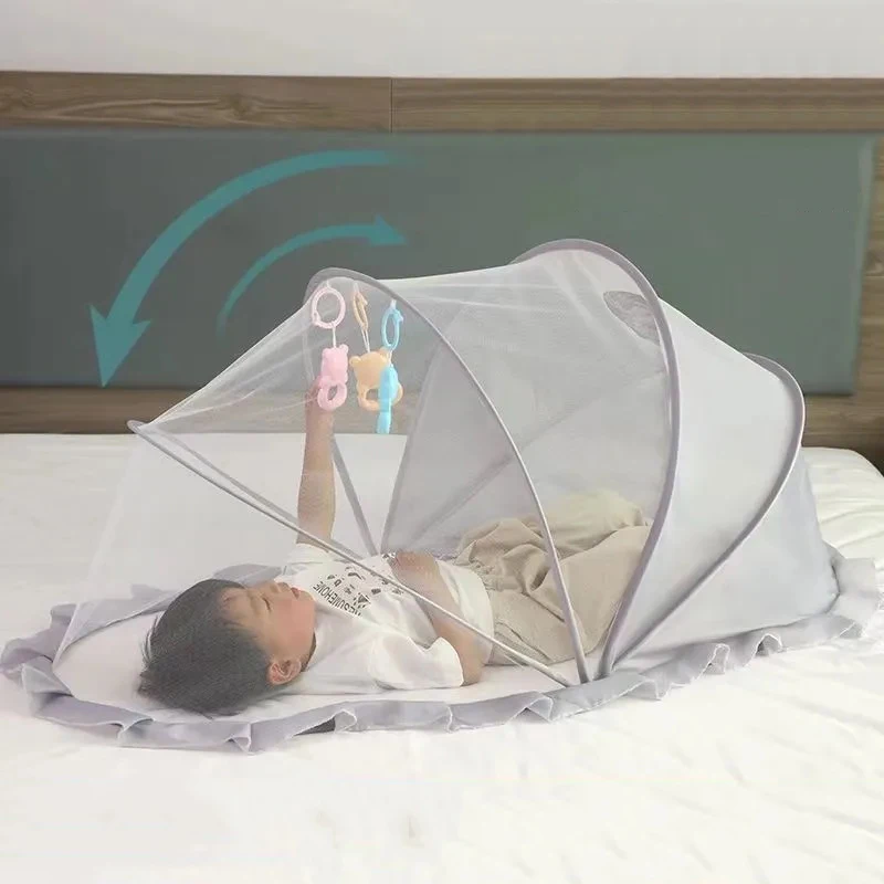 

Складная детская кроватка, москитная сетка для ребенка, портативная детская кровать с полным покрытием, москитная сетка, дышащая детская кроватка для новорожденных, москитная сетка